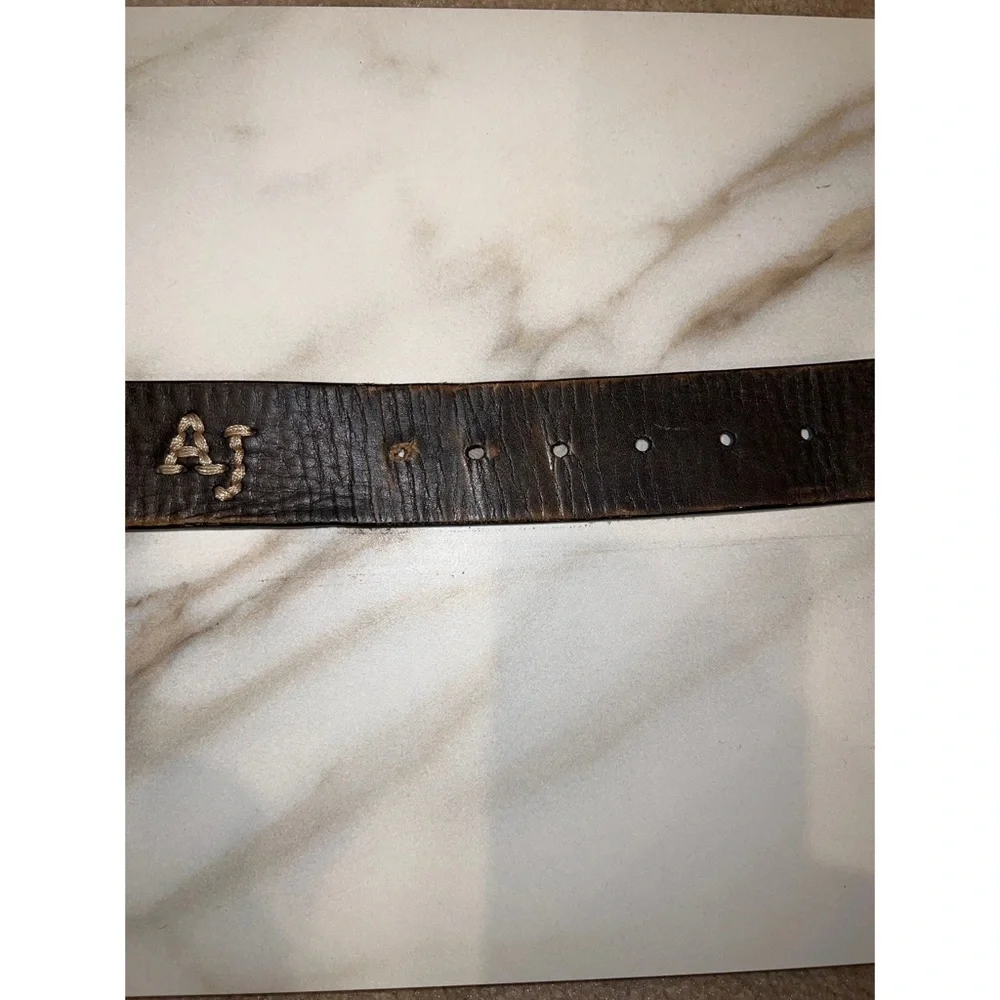 Vintage ARMANI JEANS LEATHER MEN’S BELT